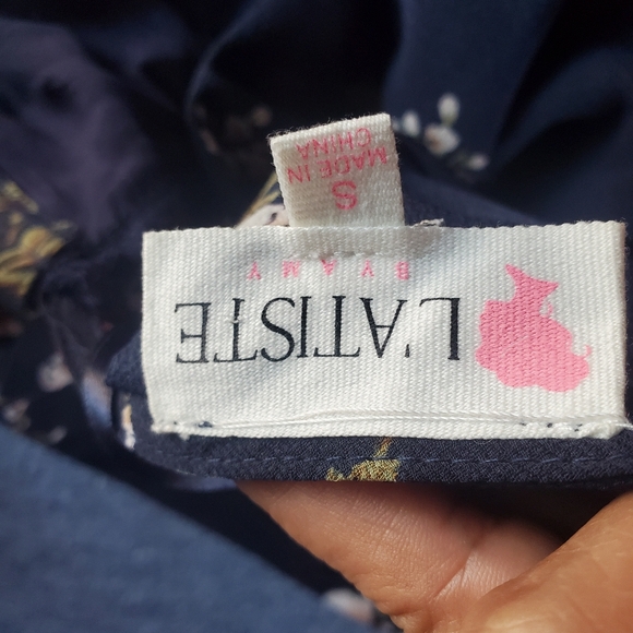 L'Atiste by Amy Floral Sleeveless Maxi Dress Wrap Front Tie Size Small - Picture 11 of 16